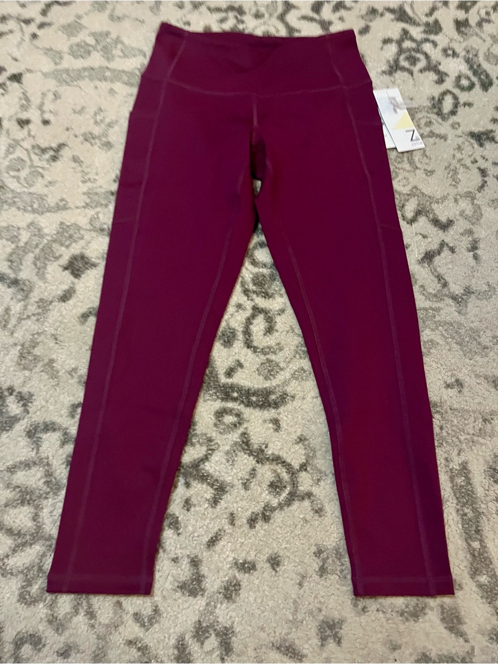 Zella Girls' High-Waist Leggings in Deep Berry